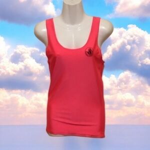 Body Glove tank top athletic style stretchy size S hot pink black writin…